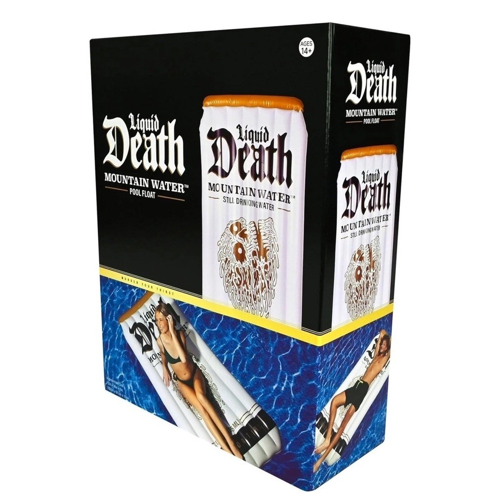 Liquid Death 6' Pool Float: Adult Novelty Water‎ Inflatables Quench Your Thirst